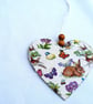 Spring themed decoupaged wooden heart wall decoration. - Image 3
