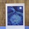 Dreamtime Hare Blank Greetings Card