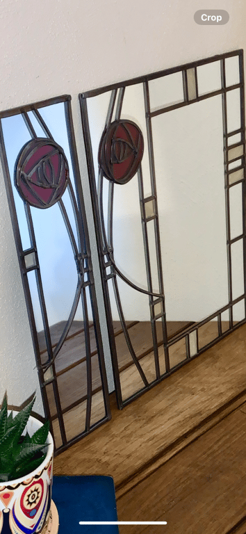 Art deco-Art Nouveau Mirrors in the style of “The Glasgow Rose” 