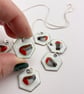 Robin Necklace using enamel and fused glass  - Image 6
