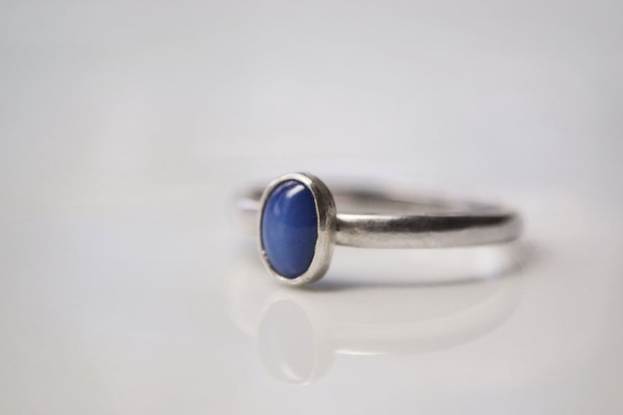 Star Sapphire stacking ring - September birthstone