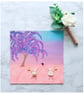 Seaglass and seapottery canvas "FRIENDS" - Image 1