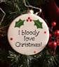 Classic Christmas I bloody love Christmas! plate - Image 6