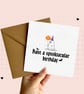 Spooky Halloween Birthday Card, Cute Ghost and Pumpkin Greeting Card. - Image 1