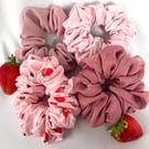 Strawberry scrunchie bundle 
