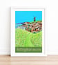 Rottingdean Brighton travel poster print by Susie West