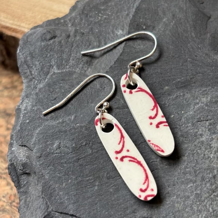 Handmade Unique Earrings, Sustainable Jewellery, Sterling Silver, Christmas.