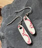 Handmade Unique Earrings, Sustainable Jewellery, Sterling Silver, Christmas. - Image 1
