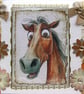 Horse Hand Crafted Decoupage Card - Blank for any Occasion (2637)