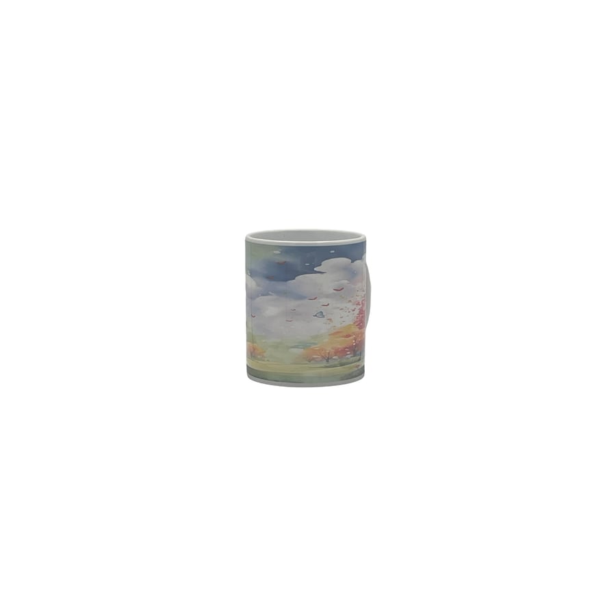 Image of Autumn Countryside Watercolour Mug