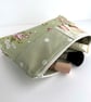 Large Make up Bag with Pastel Roses and Polka Dots - Image 5