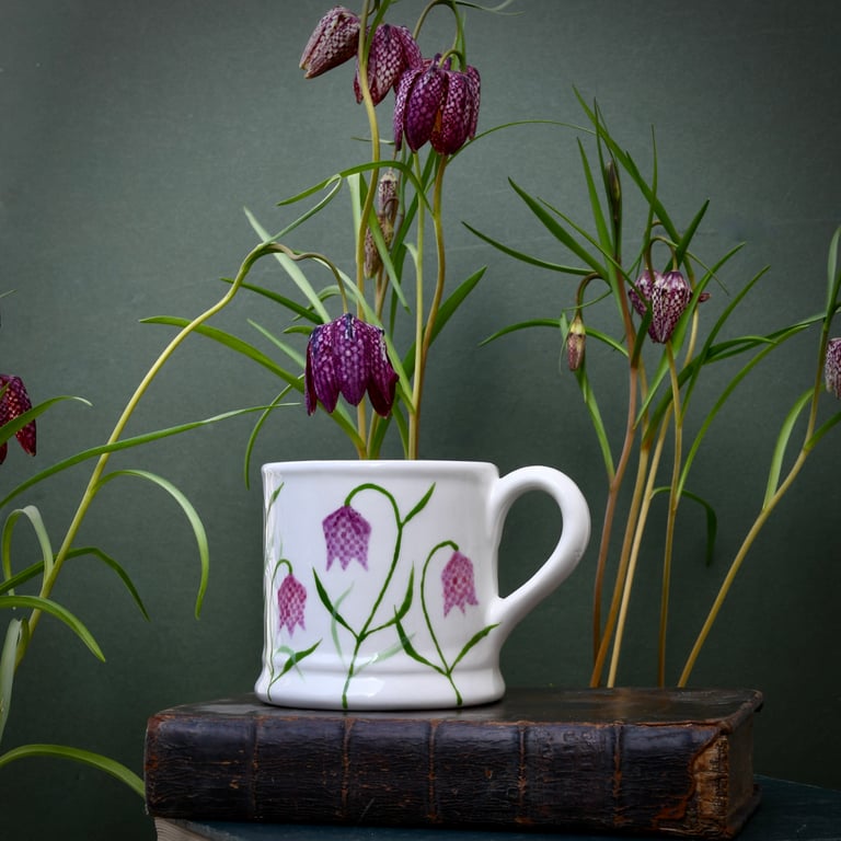 Snake’s Head Fritillary Country Mug - Hand Painted