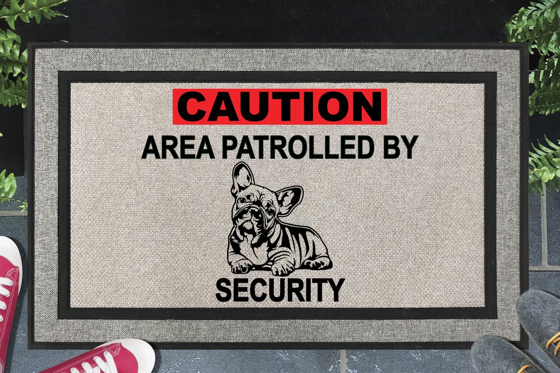 French Bulldog Security Door Mat No.3 - All Weather- 45x70cm 