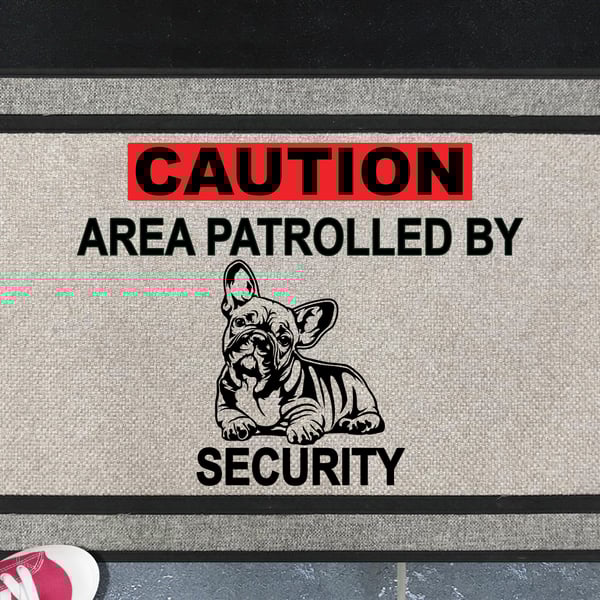 French Bulldog Security Door Mat No.3 - All Weather- 45x70cm 