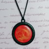 Marble clay glass pendant 