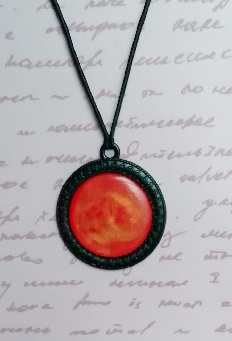 Marble clay glass pendant 