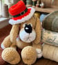 Handmade Crochet Plush Dog Toy Amigurumi Character Collectible Display Decor - Image 1