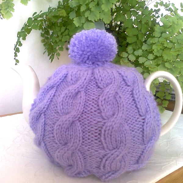 Purple Cable Tea Cosy