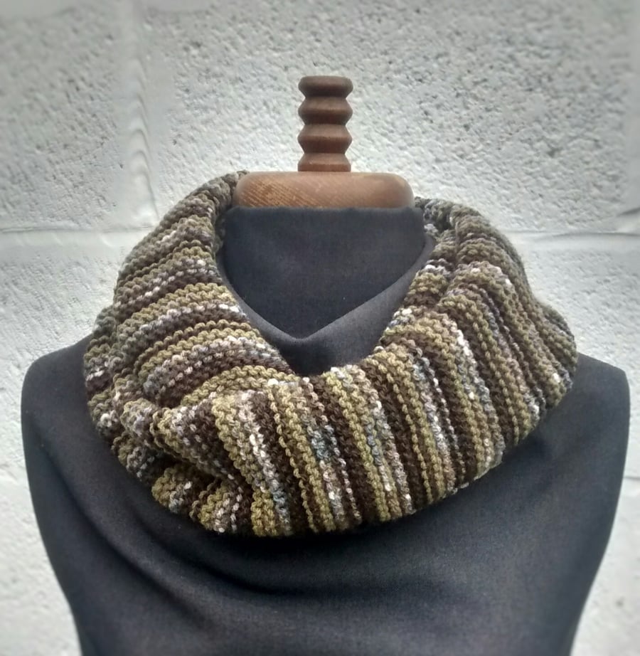 Stripy Circular Scarf 