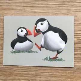 A6 Animal Post Card (Grey Background)