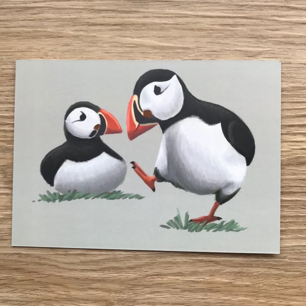 A6 Animal Post Card (Grey Background)