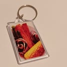 Roasted vegetables quirky photography keyring