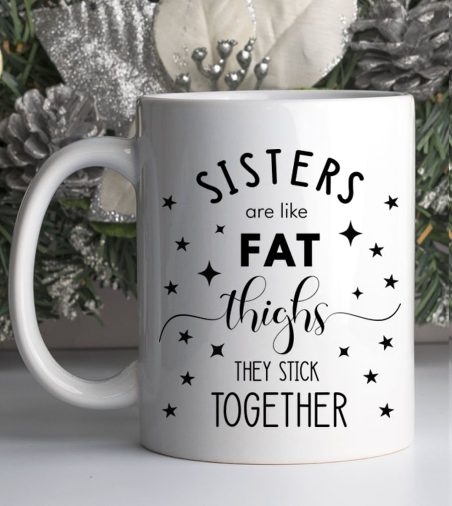 Personalised Sister coffee mug funny slogan mug great gift for your Sister Now i