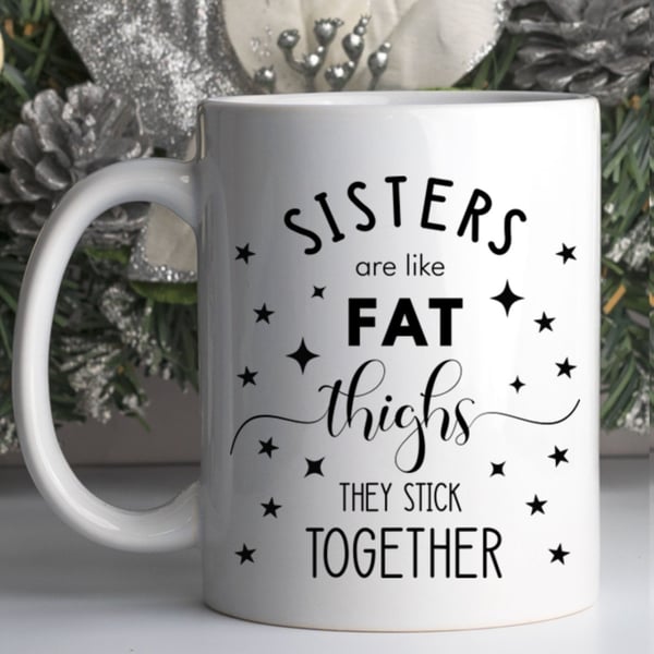 Personalised Sister coffee mug funny slogan mug great gift for your Sister Now i