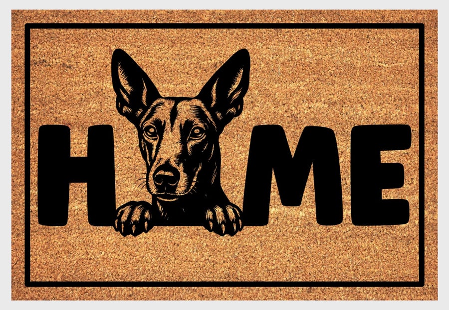 Podenco Door Mat No.5 - Podenco Welcome Mat - 3 Sizes