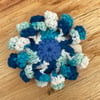 Women’s blue flower barrette hair clip 