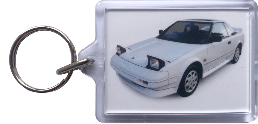 Toyota MR2 Mk1 1989 - Keyring with 50x35mm Insert - Car Enthusiast