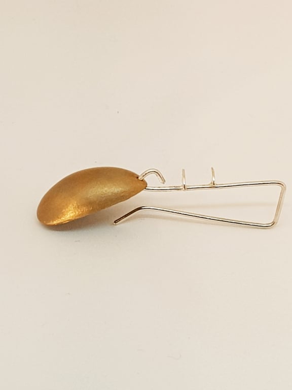 Savanna by Fedha - bronze seaweed pod castings on statement silver wires