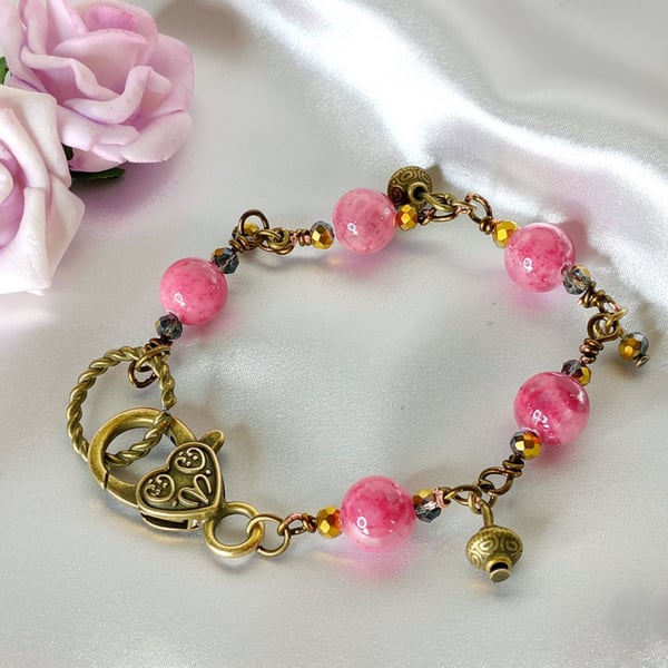 Pink Persian Agate Bracelet