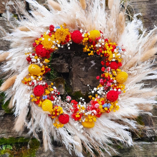 Dry Flower Wreath-"Joy"