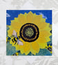 Birthday card - sunflower and bumble bee