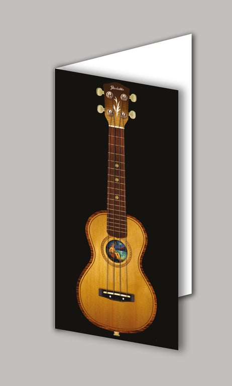 Ukulele music greeting card
