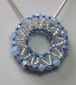 Opal Blue Beaded Wheel Pendant - Image 2
