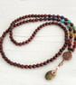 Rosewood and Copper Chakra Mala Necklace