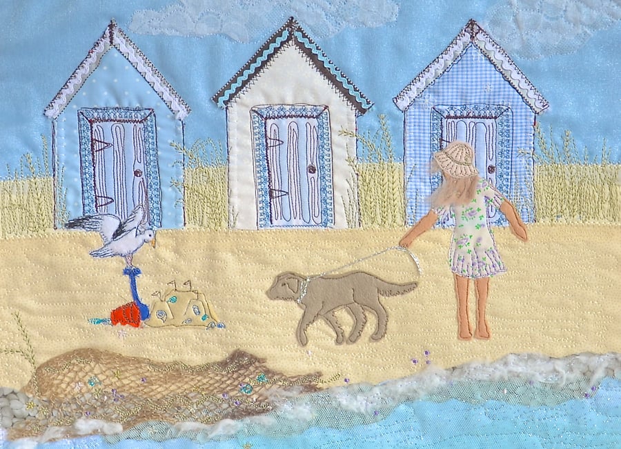 Beach Huts giclee print - beach huts art picture British coastal iconic scene
