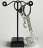 Handbag Charm, Clear Crystal Star, with a Chainmaille Chain and Keyring - Image 5