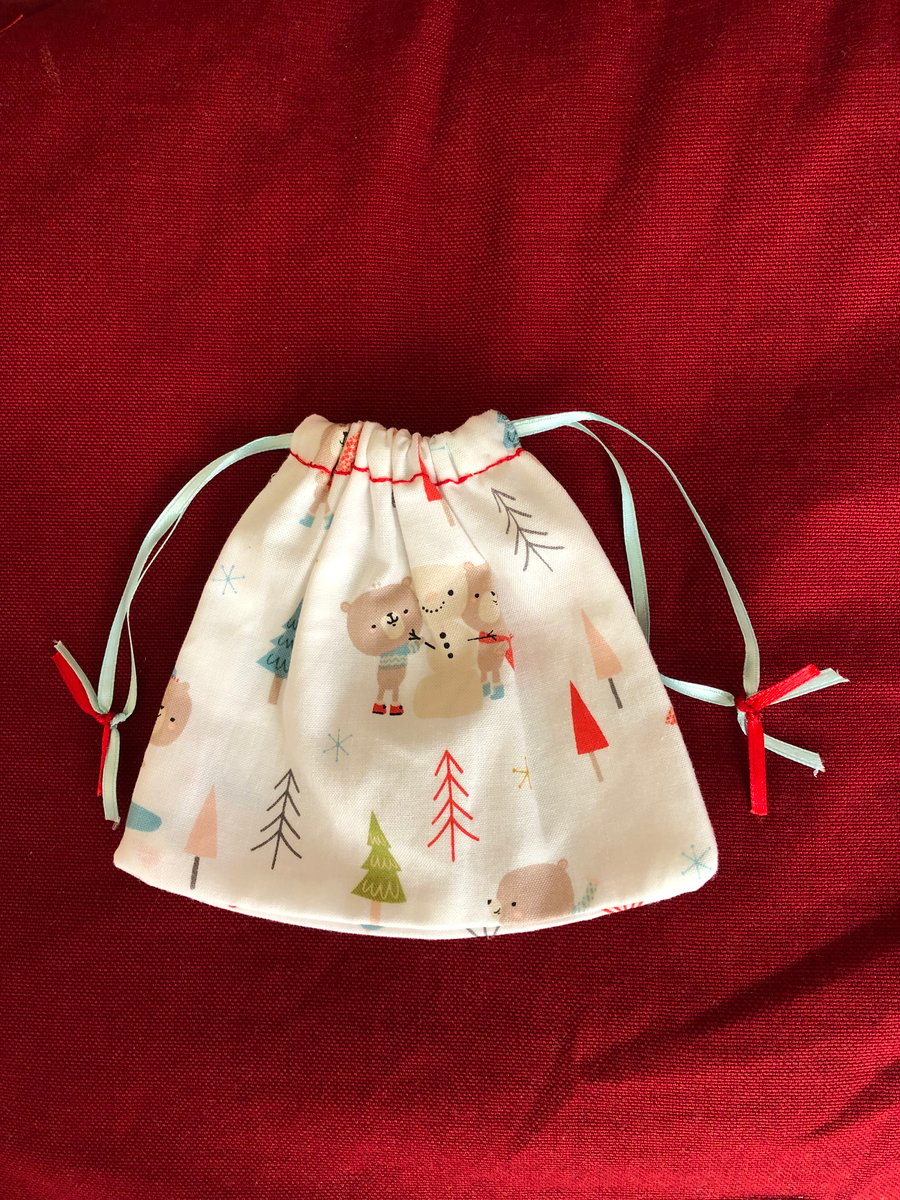 Small drawstring bag for a child