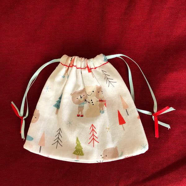 Small drawstring bag for a child