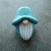 blue gnome lampwork glass bead