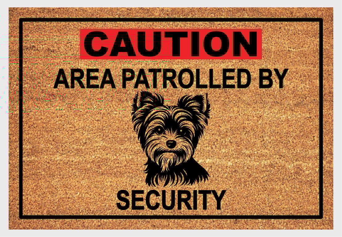 Yorkshire Terrier Security Door Mat No.3 - Welcome Mat - 3 Sizes