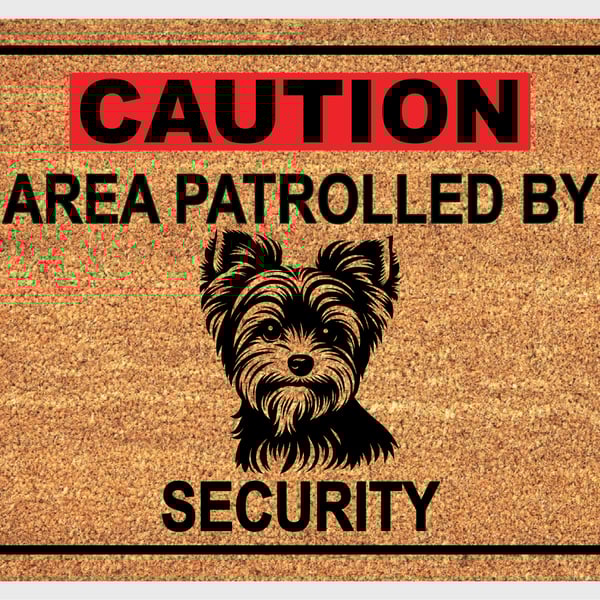 Yorkshire Terrier Security Door Mat No.3 - Welcome Mat - 3 Sizes
