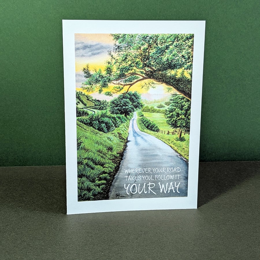Dawn After the Rain Art Card: Blank or Personalised A6-Size Greetings Card