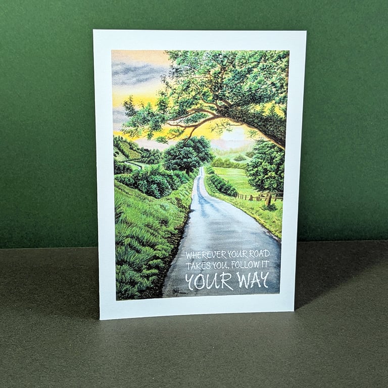 Dawn After the Rain Art Card: Blank or Personalised A6-Size Greetings Card