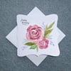 hand painted floral rose Birthday Card ( ref F370.H3 )