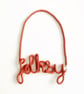 Hello word necklace - Statement mum cotton necklace, custom name necklace, gifts - Image 6