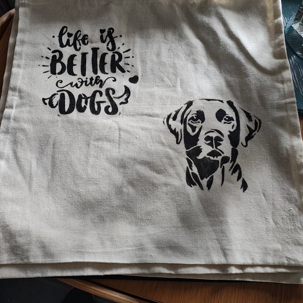 Hand painted tote bag